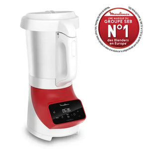 Soep en meer, verwarmde blender, 3 automatische programma' s, 1100W, rood