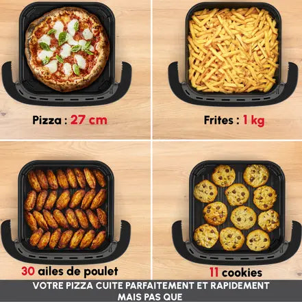 Oppervlak en pizza Easy Fry XL, Airfryer, groot kookoppervlak, 4L, compact formaat, venster