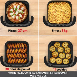 Oppervlak en pizza Easy Fry XL, Airfryer, groot kookoppervlak, 4L, compact formaat, venster