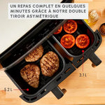 Airfryer dual EASY FRY & GRILL 8,3 L roestvrij staal
