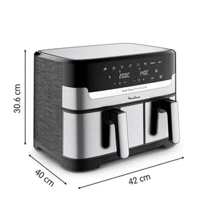 Airfryer dual EASY FRY & GRILL 8,3 L roestvrij staal
