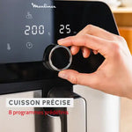 Easy Fry Mega Moulinex, olievrije friteuse, 7,5 L Airfryer met zeer grote capaciteit, 8 vooraf ingestelde programma ' s