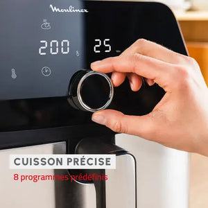 Easy Fry Mega Moulinex, olievrije friteuse, 7,5 L Airfryer met zeer grote capaciteit, 8 vooraf ingestelde programma ' s