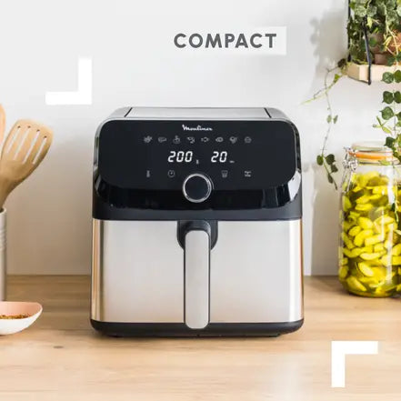 Easy Fry Mega Moulinex, olievrije friteuse, 7,5 L Airfryer met zeer grote capaciteit, 8 vooraf ingestelde programma ' s