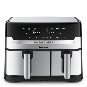 Airfryer dual EASY FRY & GRILL 8,3 L roestvrij staal