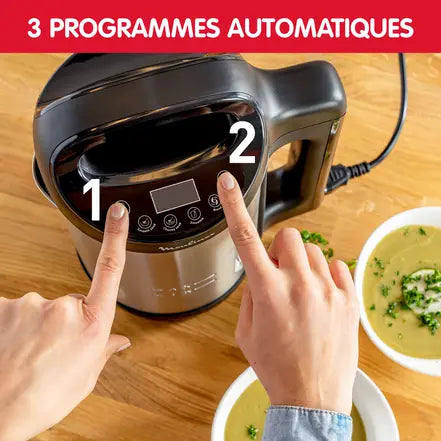 My daily soup, verwarmde blender, 3 programma' s, 1,2 L, Zwart