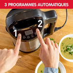 My daily soup, verwarmde blender, 3 programma' s, 1,2 L, Zwart
