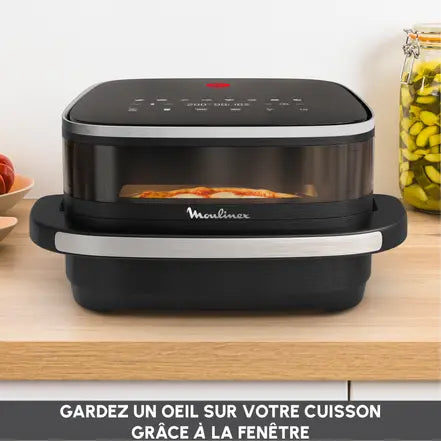 Oppervlak en pizza Easy Fry XL, Airfryer, groot kookoppervlak, 4L, compact formaat, venster